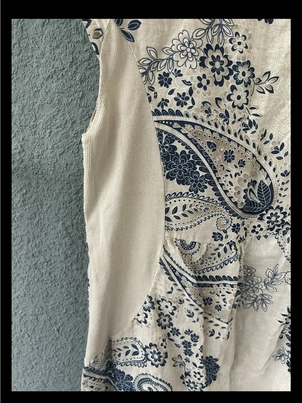 Women’s Linen Floral Paisley Pullover Lightweight Pockets Dress Size *Read*